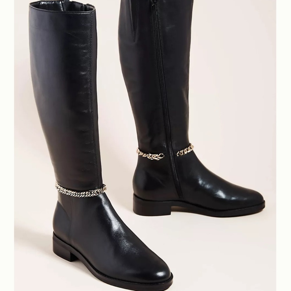 New no original box.  Anthropologie Marissa Leather Riding Boot. NARROW CALF 13"